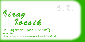 virag kocsik business card